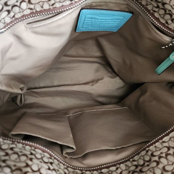 Coach Signature Tote Jacquard Purse - Picture 7 of 10